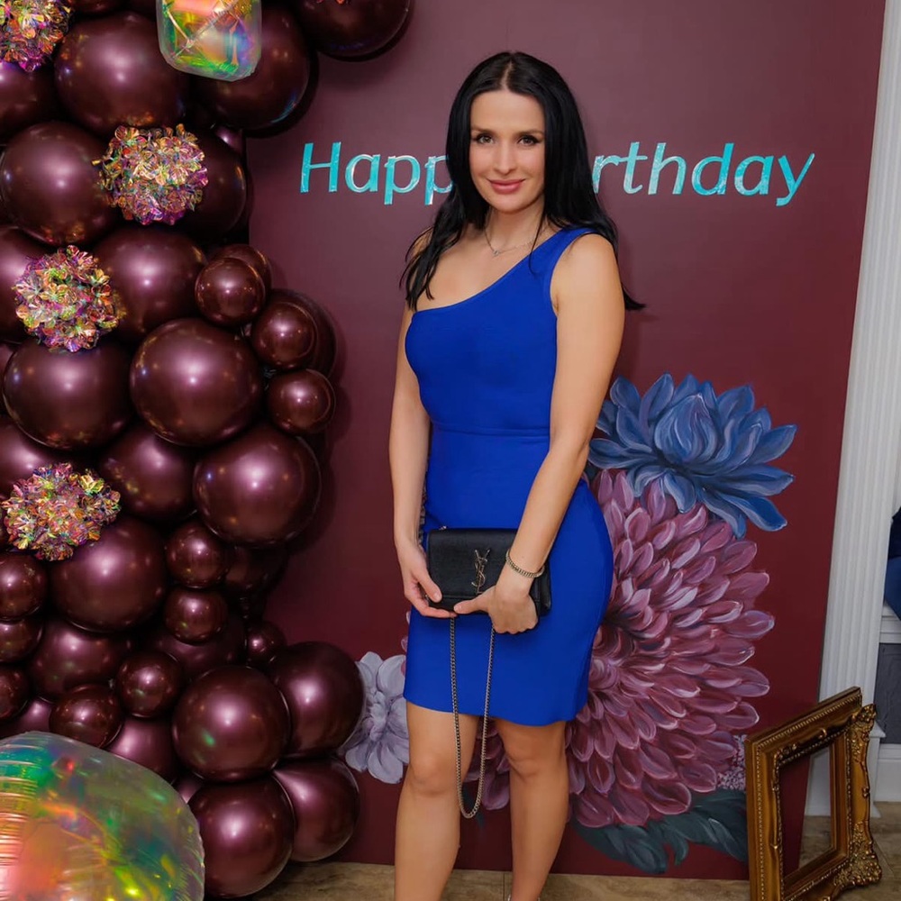 Elegant Blue One-Shoulder Dress